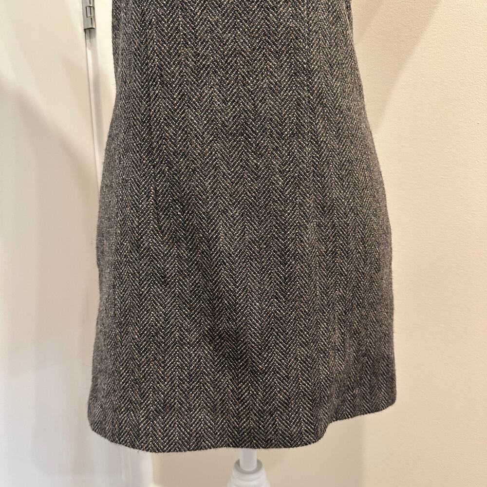 VTG Paul & Joe Brown Tweed Wool Blend Shift Dress Size Small Heritage Preppy - Picture 5 of 9